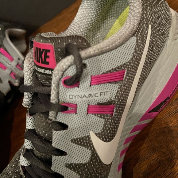 Nike Zoom Structure 20 Grey Pink Sneakers - Picture 9 of 10